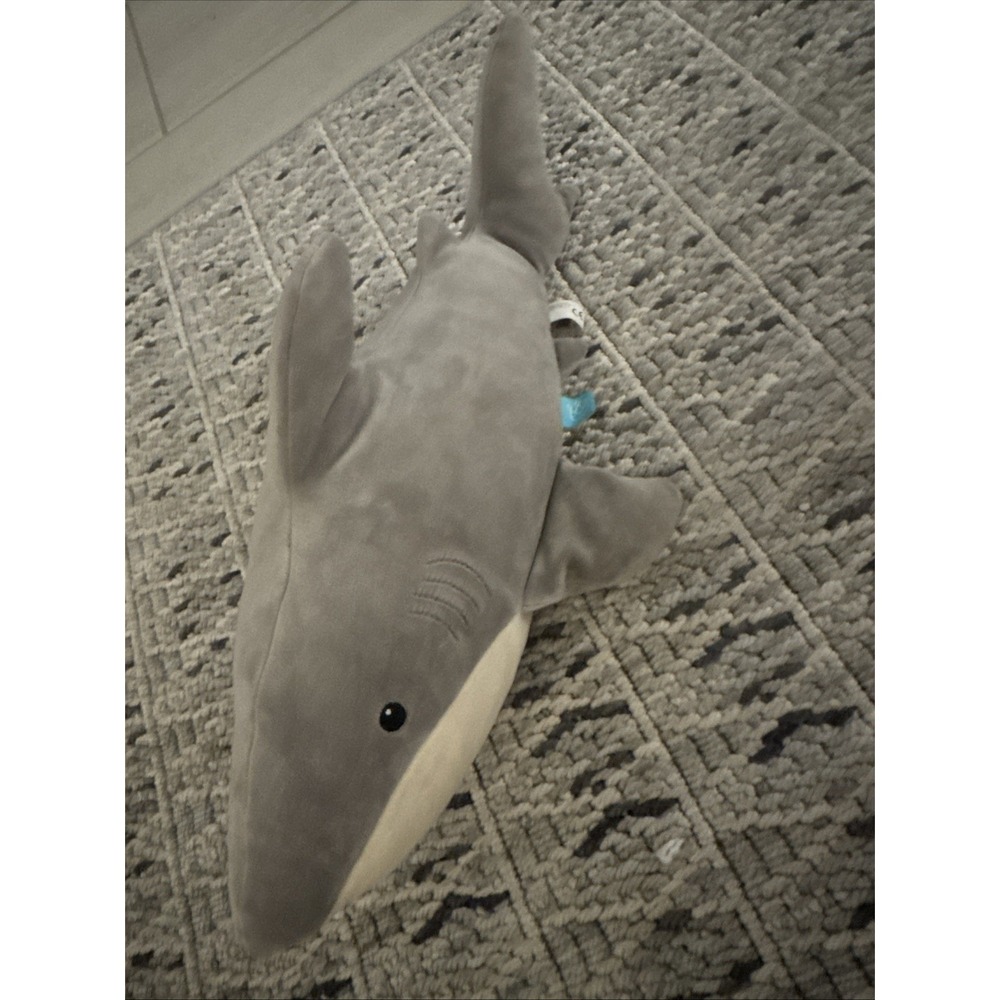 Manhattan Toy VELVETEEN SHARK Plush Snarky Sharky Gray Stuffed Animal 16"